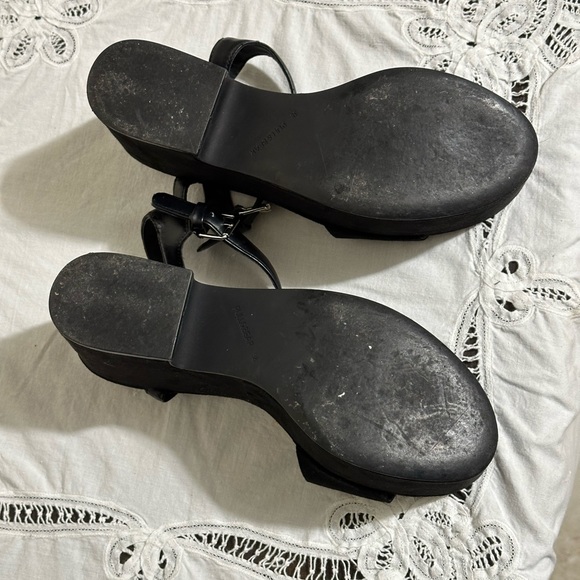 Pull&Bear flatform heel sandal in black size 7.5 or EU 38 - Picture 6 of 10